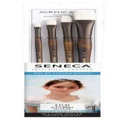 Willow Wolfe Seneca Artist Portrait Brush Set-Flats, Filbert