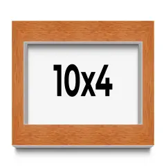 Panoramic Classic Brown Picture Frame - UV Acrylic, Foam Board Backing, Hanging Hardware