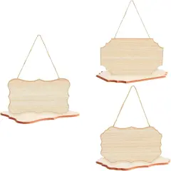 6-Pack of Unfinished MDF Hanging Wood Plaques