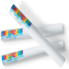 17 inches - 3 Pack Deluxe Easel Paper Roll Replacement(White)