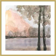 View Behind the Trees II by Samuel Dixon Wood Framed Wall Art Print