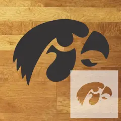 Hawk Mascot Stencil | High School Senior Parking Spot Stencil | Reusable Stencil | Stencil Ease |