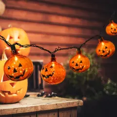 Halloween Pumpkin String Lights - 8.5 Feet (10 Clear Pumpkin)