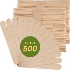 Wooden Poplar Wood Craft Sticks. Jumbo Size, 6 x 3/4, Wood, Natural Poplar Wood, 500Ct. Multipurpose Craft, Popsicles, Waxing, Arts and Crafts.