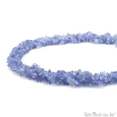 Tanzanite Chip Beads, 34 Inch, Natural Chip Strands, Drilled Strung Nugget Beads, 3-7mm, Polished, GemMartUSA (CHTZ-70001)
