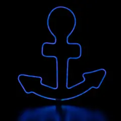 Northlight LED Anchor Neon Lighted Wall Art- 17" Blue