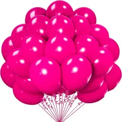 Hot Pink Latex Balloons 12 inch 200 Pack Matte Helium Balloon