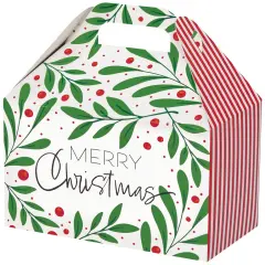 Pack/6: Wintergreen Christmas Gable Box - 8-1/2 x 5 x 5-1/2"