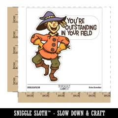Water Bottle Sticker Set You're Outstanding In Your Field Scarecrow Cute Waterproof Vinyl Stickers Pack Decal, Skateboard, Laptop, Car, Window, Bumper - 5 Pack