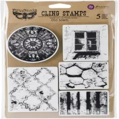 Prima 6"x7.5" Cling Stamp - Old Town - 1 Pc 655350962029