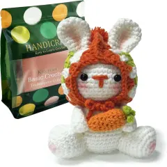 Crochet Kits for Beginners, Starter Crochet Kit All-in-One Complete Rabbit Crochet Kit Learn to Crochet Sets with Step by Step Video Tutorials for Adults - Bunny with Carrot[New]