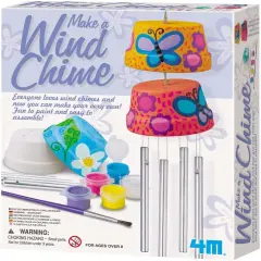 Summer 4M Make A Wind Chime Kit - Arts & Crafts Construct & Paint A Wind Powered Musical Chime DIY Gift for Kids, Boys & Girls