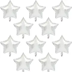 30 Pcs 18" Silver Star Balloons Foil Balloons Mylar Balloons for Birthday Party,Wedding,Valentine's Day, engagement party，Christmas,Baby Shower Backdrops Decorations