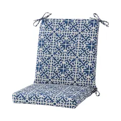 High Back Dining Chair Pad Indigo