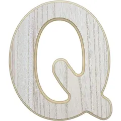 Wood Wall Decor, Wooden Letter Q (12 in) White