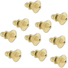 JewelrySupply Tie Tack Clutch 10x11mm Gold Plated - Pin Clutch Backs (Pack of 10)