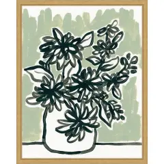 Windowsill Blossoms II by June Erica Vess Framed Canvas Wall Art