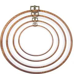 4 Pcs Round Embroidery Hoops Set-Decorative Cross Stitch Hoop Ring (4 Different Size)