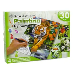 AVS-PBN209 | Painting by numbers&trade; 30pc 8" x 10" Jungle 4 Project Box Set