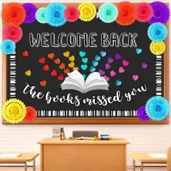 83 Pcs Bulletin Board Set Welcome Back The Books