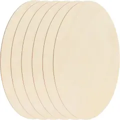 6 Pack Wood Circles for Crafts, 8 Inch Unfinished Wood Circles Discs