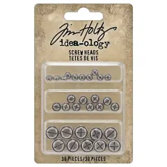 Tim Holtz Idea-ology Screw Heads-30 Pieces