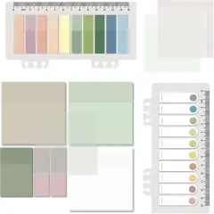 700 Sheets Transparent Sticky Notes, Clear Waterproof See Through Memo Pad, Self-Adhesive Translucent Writable Index Tabs for Annotating Books, Office & School Study Supplies