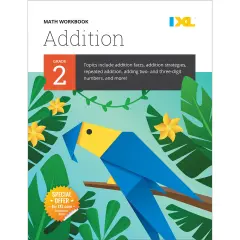 IXL Addition 2nd Grade Math Workbook, Mathematics Book for Kids Ages 7-8 Covering How to Add 2 and 3 Digit Numbers, Adding Strategies and Facts, and More