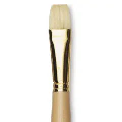 Rapha&euml;l D'Artigny Interlocked White Bristle Brush - Bright, Long Handle, Size 22