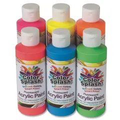 Color Splash!&reg; Neon Acrylic Paint, 8 oz. (Set of 6)