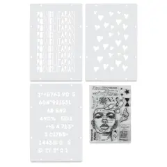 Sizzix Studio Stamp and Stencil Set - Possibilitarian