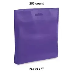 Die Cut Handle Bags - 24 x 24 x 5" Strong & Versatile Purple