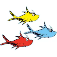 Dr. Seuss&trade; One Fish, Two Fish Assorted Paper Cut Outs, Pack of 36