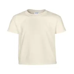 Gildan&reg; Youth Heavy Cotton Short Sleeve Crew Neck T-Shirt NATURAL