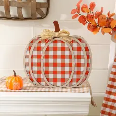 Wooden Pumpkin Sign Fall Decoration
