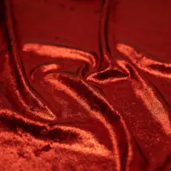 1 Yard Foiled Stretch Velvet Fabric with All Over Foil for Costumes 36" x 60" Length by Width Black/Red