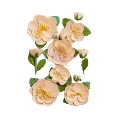 Peach Tea Collection Flowers - Peach Iced Tea - 8 Pcs, 0.5"2.5"