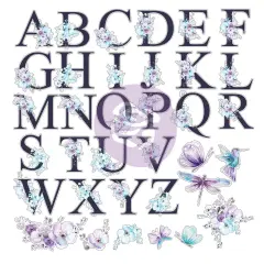 Aquarelle Dreams Collection Acetate Ephemera Alphabet - 35 pcs