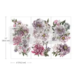 Small Transfers - Dreamy Florals - 3 sheets, 6"x12"
