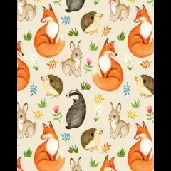 Animals Kiddie Smiles Cotton Fabric | By the Yard | Sewing and Crafting | 44 inches wide