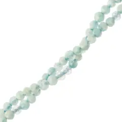 John Bead Earth's Jewels 15in Semi-Precious Facetted Round Natural Stone Bead Strand