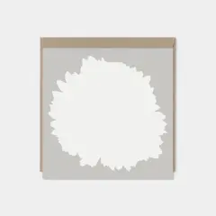 White Flower Silhouette Card