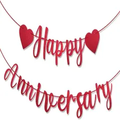 Happy Anniversary Banner Party Decoration