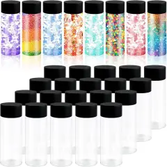 28 Pcs Empty Plastic Sensory Bottles with Lids