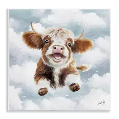 Stupell Industries Happy Cow Calf in Clouds Wall Plaque By Marla Rae