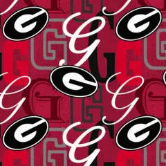 Licensed NCAA University of Georgia Letters Cotton Fabric by the Yard