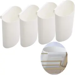 4Pcs Hanging Cup Holder,Rolling Cart Accessories Utility cart Accessories Hanging Bins