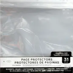 Colorbok Universal 12 x 12 Top Loading Scrapbook Page Protectors Value Pack