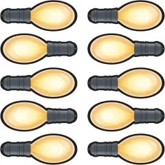 Pack of 1 White Light Bulbs Accents Decor