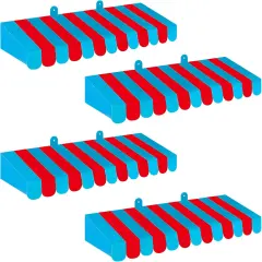 4 Pack Circus Awning Decoration (Red and Blue)